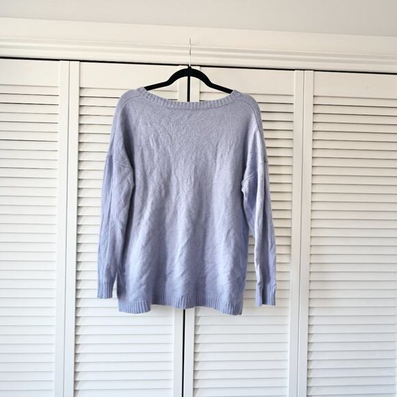 Eileen Fisher Medium Wool Blend Lavender Hi-Lo Sweater | Size Medium - Picture 5 of 9